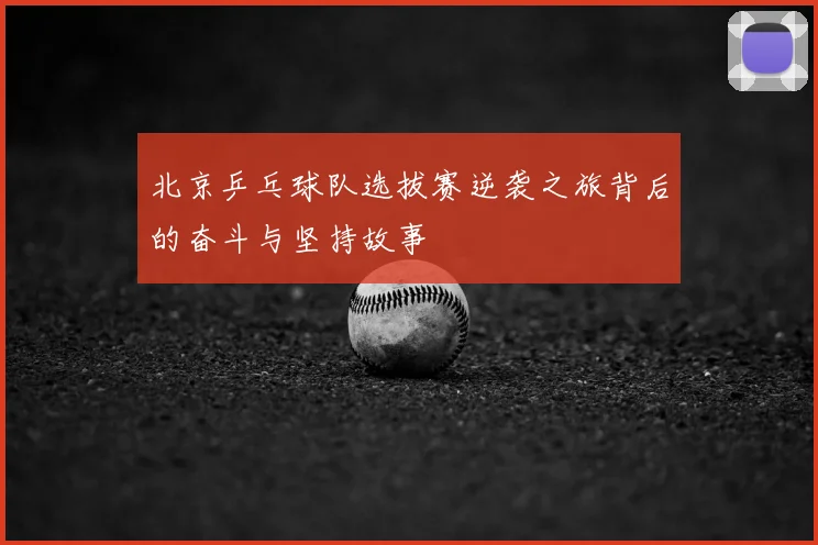 北京乒乓球队选拔赛逆袭之旅背后的奋斗与坚持故事